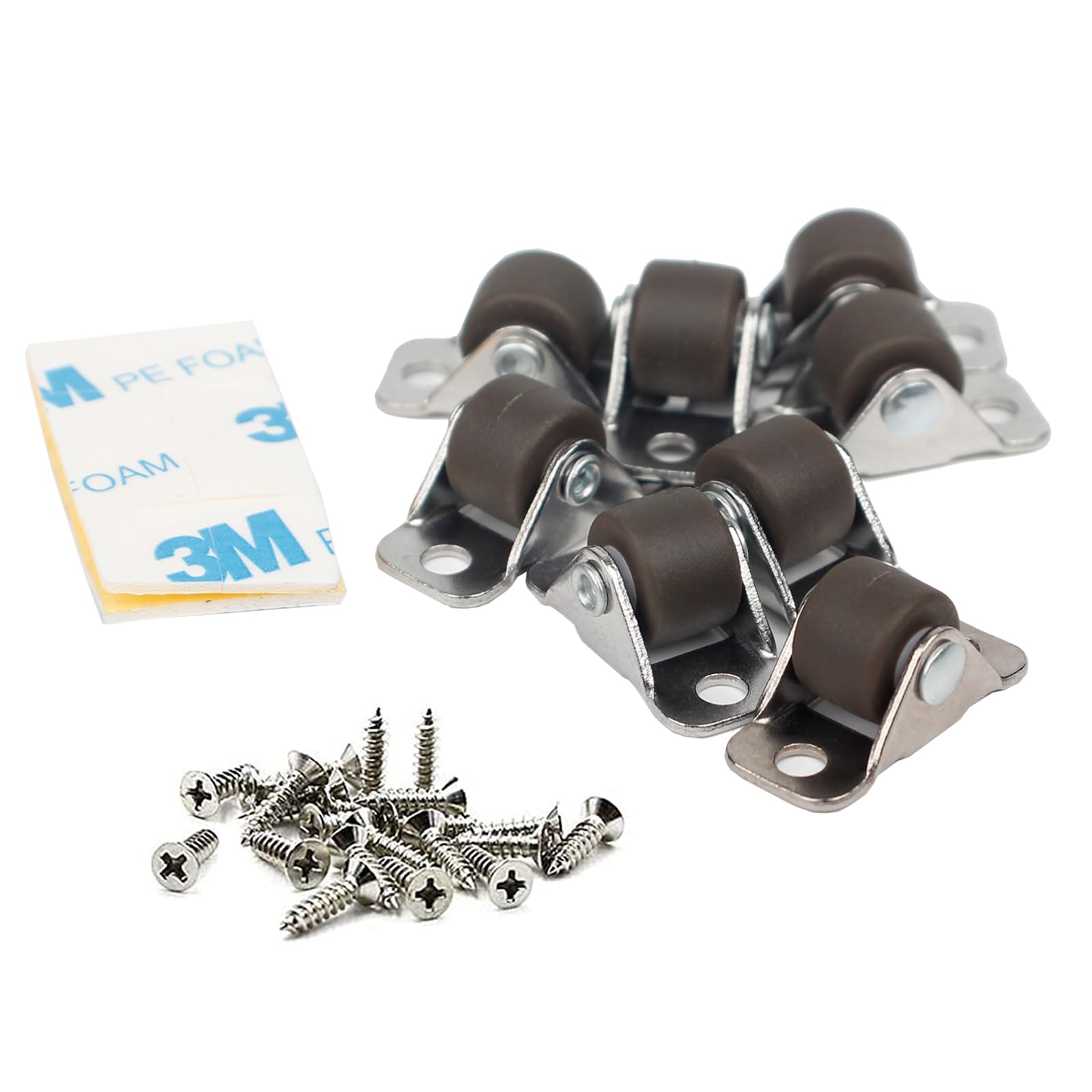 Serplex® Mini Fixed Caster Wheels 0.5 Inch, Low Profile Tiny Rubber Small Casters Set of 4, Metal Top Plate with Self Adhesive for Furniture Drawer Small Appliances Cart Storage Box & Bins, Black Serplex® Mini Fixed Caster Wheels 0.5 Inch, Low Profile Tiny Rubber Small Casters Set of 4, Metal Top Plate with Self Adhesive for Furniture Drawer Small Appliances Cart Storage Box & Bins, Black